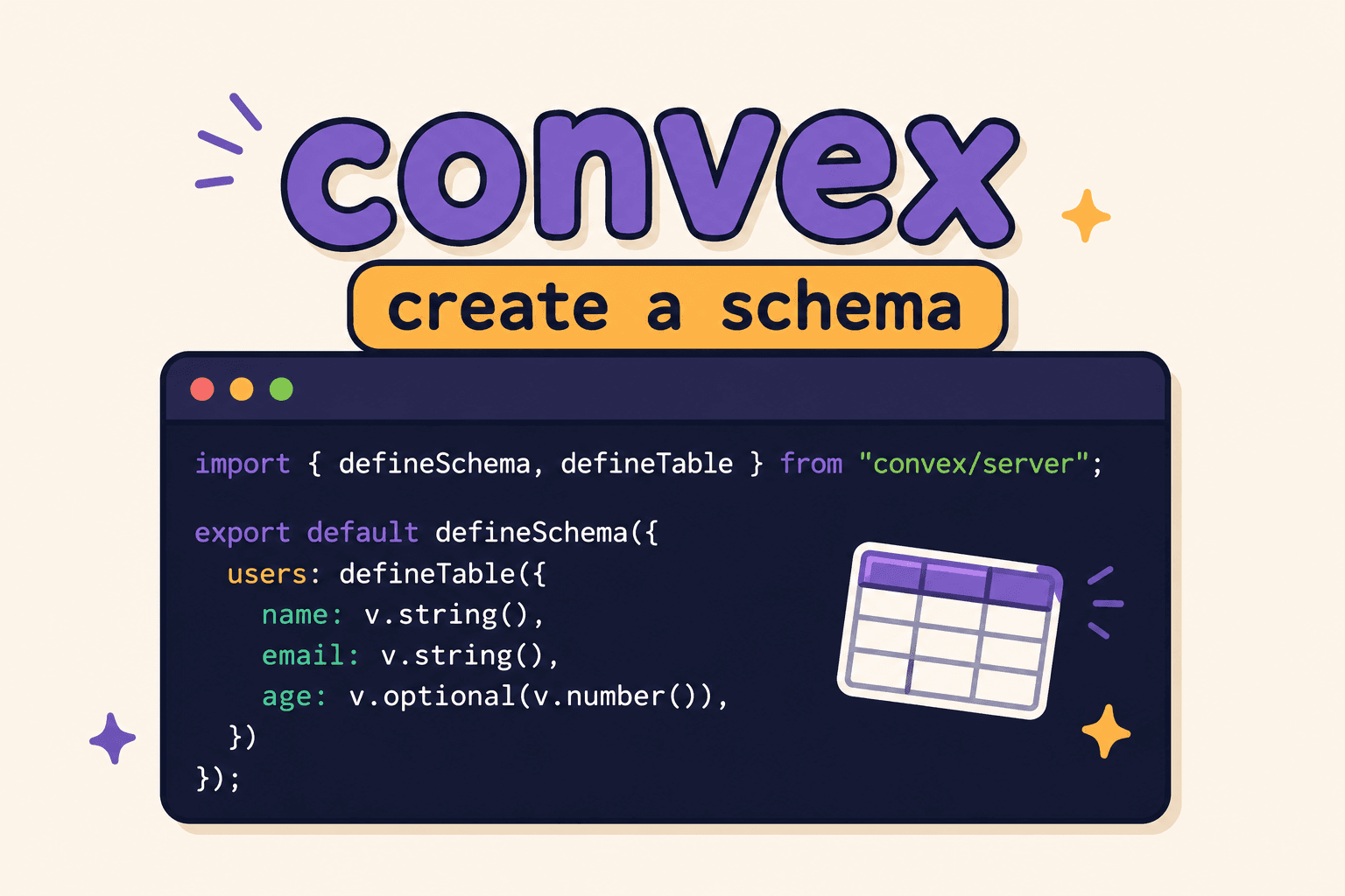 Jaime Nguyen | Dev | Convex create schema